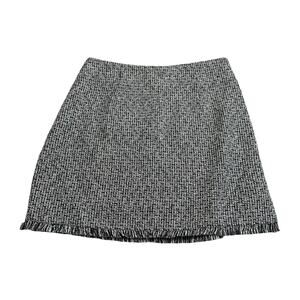 MINKPINK Black White Tweed Pencil Mini Skirt Women's Size Medium NWT